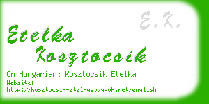 etelka kosztocsik business card